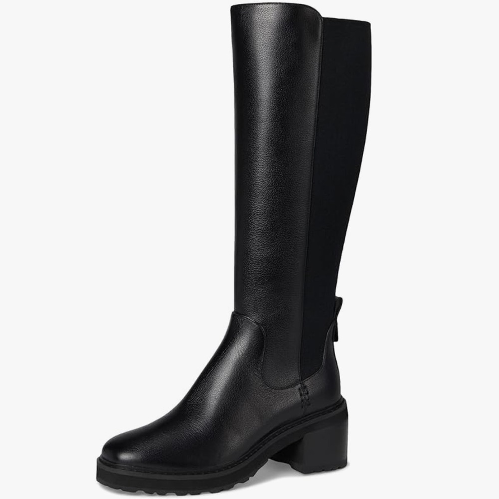 Cole Haan Black Knee-High Heeled Boots